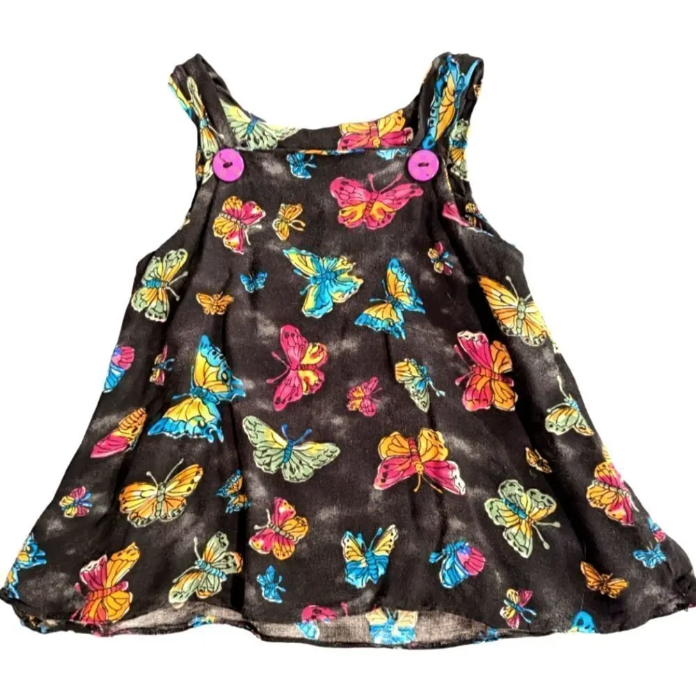 Girls vintage butterfly colorful dress‎